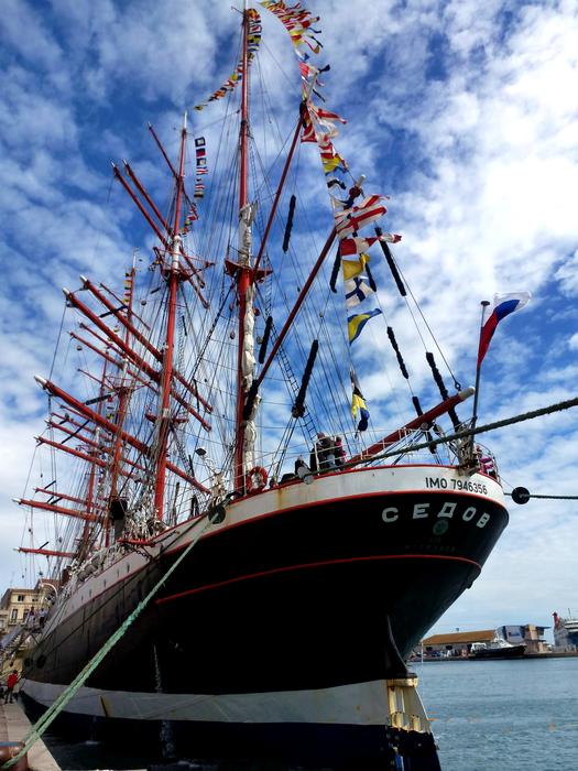 big sailing ship as a naval school in russia