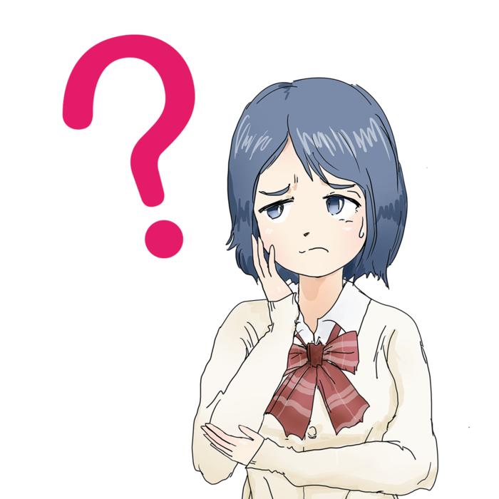 question mark and girl