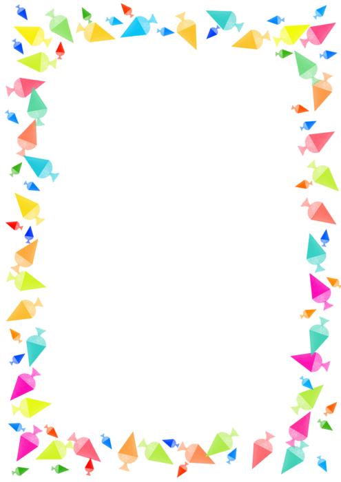 Colorful frame with sugar bags at white background