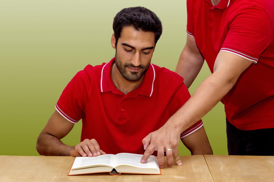 Policy Book man in red
