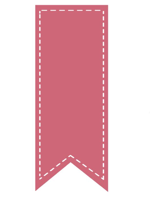 ribbon bookmark pink drawing
