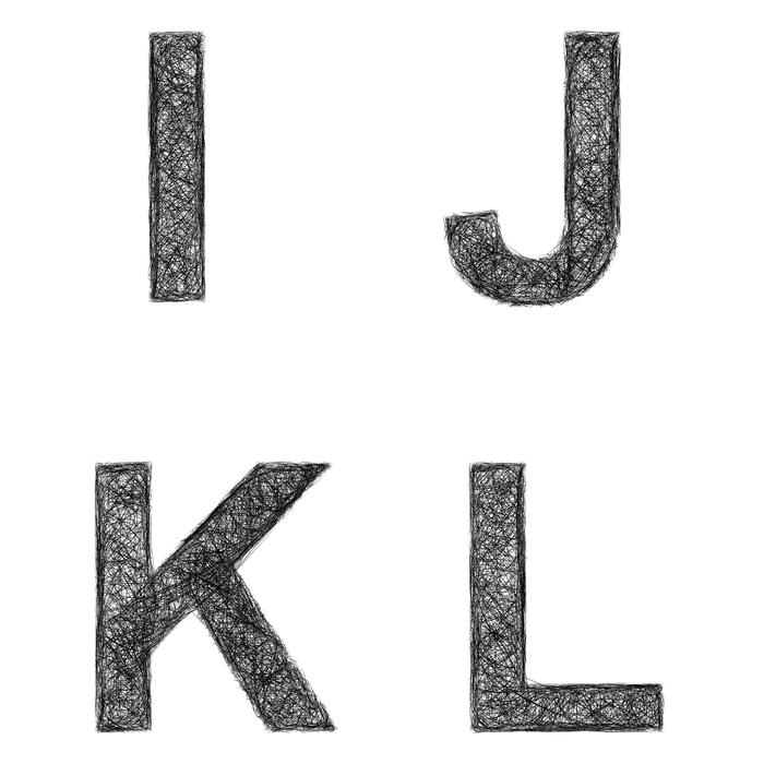 i j k l letters