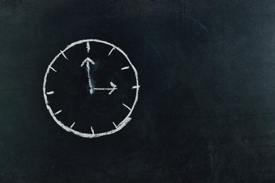Clock white Drawing