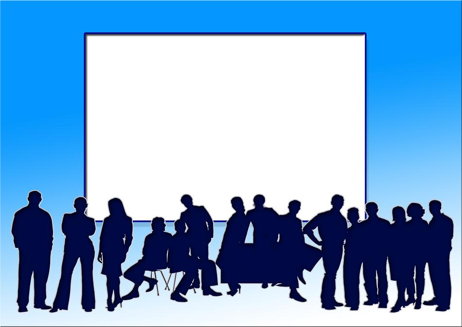 clipart of personal group in office