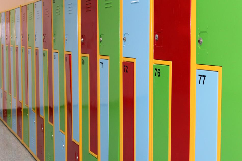 multi-colored wardrobes in elementary school