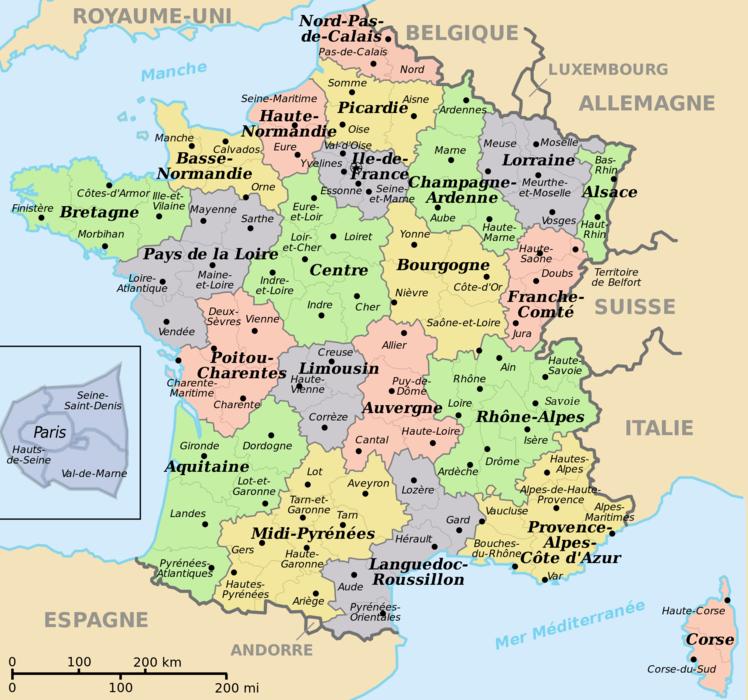 map of france translated drawing