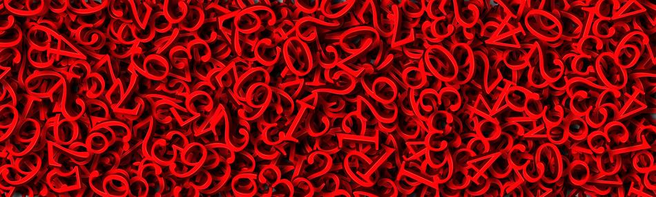 3d digits in pile, red banner