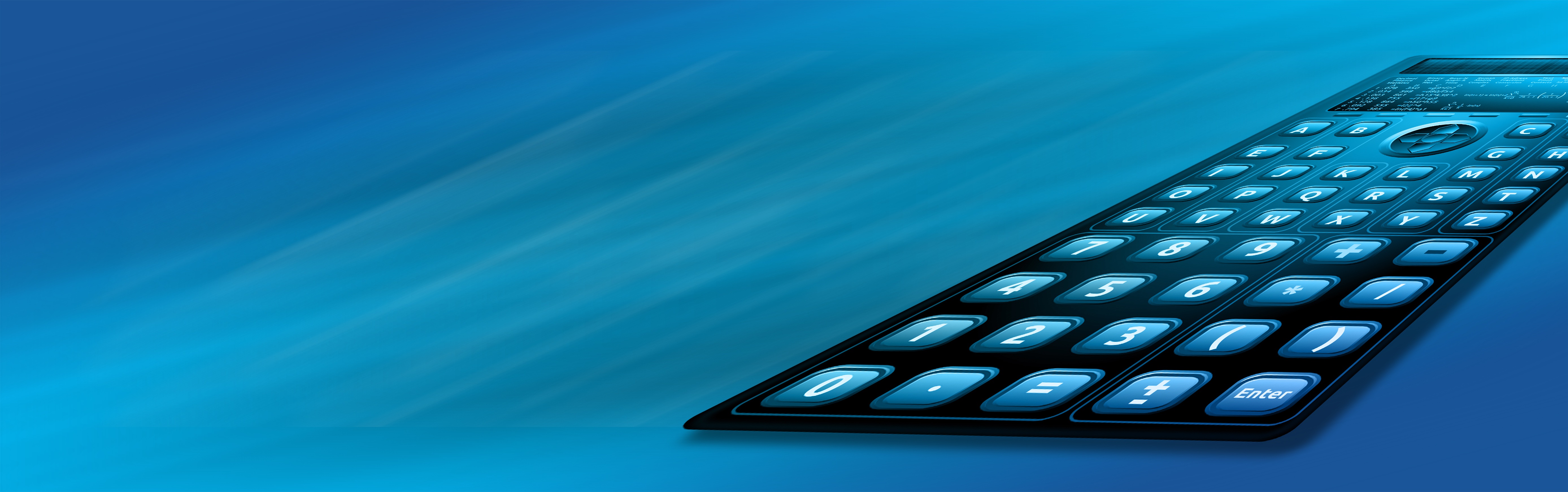 Blue banner with calculator free image download