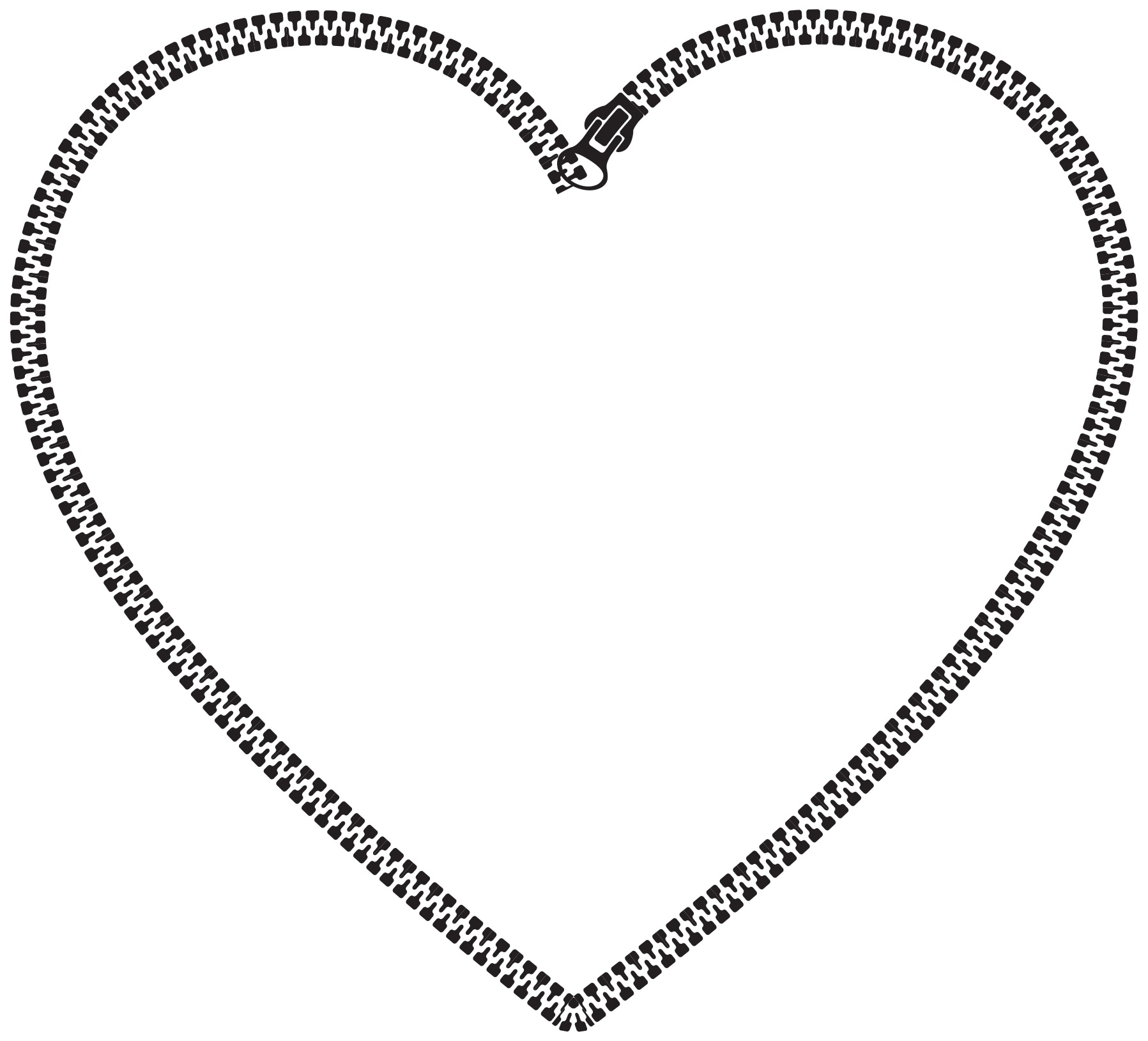 Heart made of zipper free image download