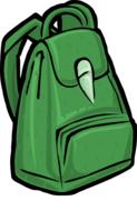 backpack bag school green drawing
