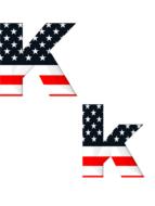 letter k alphabet american flag drawing