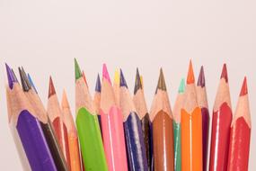 photo of sharp colored pencils