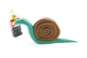 Snail Plasticine and Lego