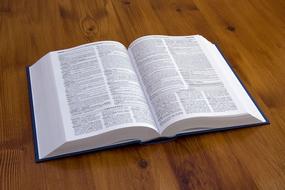 Book Pages text wood table