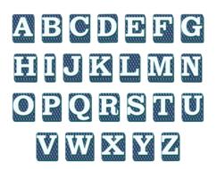 alphabet letters on blue