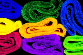 multicolored crepe paper