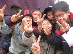 photo of happy asian students