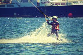 motion photo of Waterski Child Water