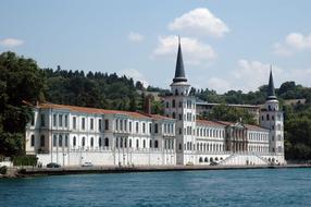 kuleli military high school on waterfront, turkey, istanbul