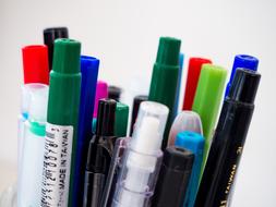 Colorful Pens and Markers