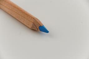 tip of blue Colored Pencil