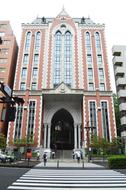 pedestrian crossing in front of the university in tokyo