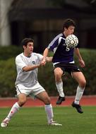 Soccer, two male Players and ball