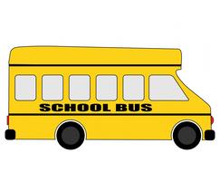 school bus as illustration on white