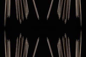 Graphite Pencils on black background