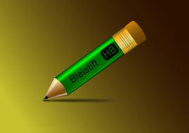 green pencil as a stationery