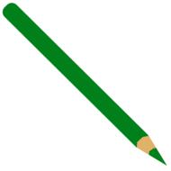 green paint colored pencils