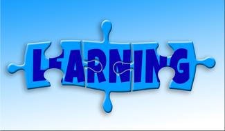 learning, blue puzzle pieces
