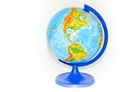 school globe on white background