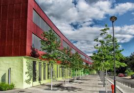 Darmstadt Germany School on a sunny day