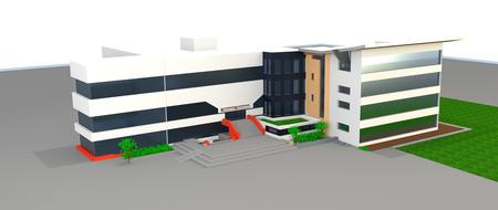 3d model of Hge Eppingen with green garden in Germany