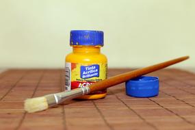 brush and paint for creativity