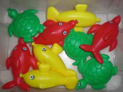 Fish and Turtles, plastic toys