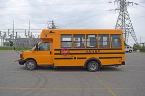 Orange School Bus on road