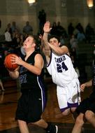 young male Basketball Player in Defense