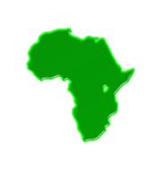 painted green african continent