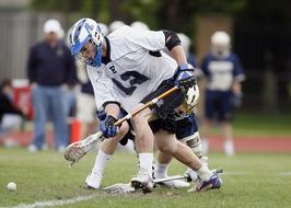 Lacrosse Player with Stick