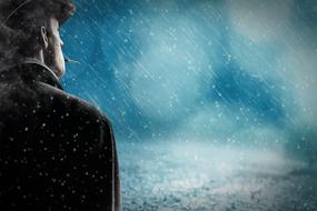 Man Rain and Snow