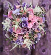 Pink and purple Flowers Bouquet