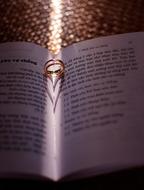 ring of love on an open book