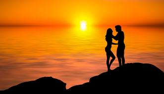 love romantic sunset