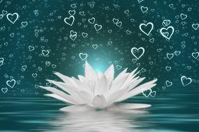 clipart of heart water lily water wave love