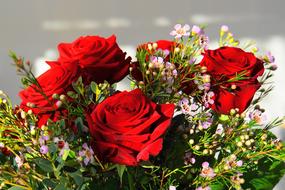 beautiful bouquet of red roses for valentines day