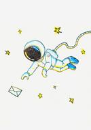 astronauts postmasters love drawing