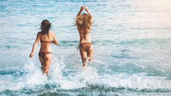 Water Beach Sea girls