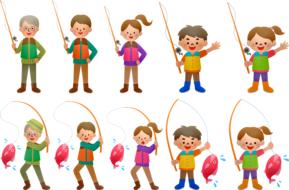 picture of children while fishing